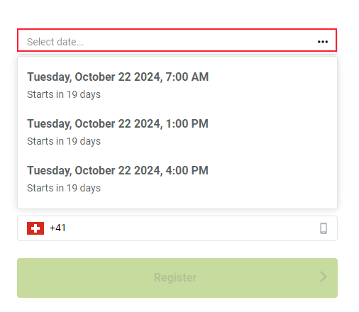 Registration steps 3